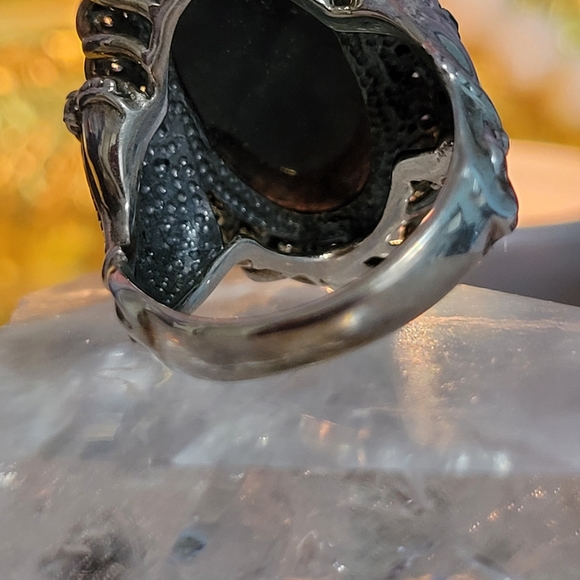 COPY - Black Jade Horse Head .925 Ring Size 7 - Picture 4 of 8